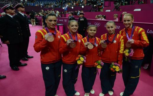 Romanian women gymnastics team wins bronze medal at London Olympics