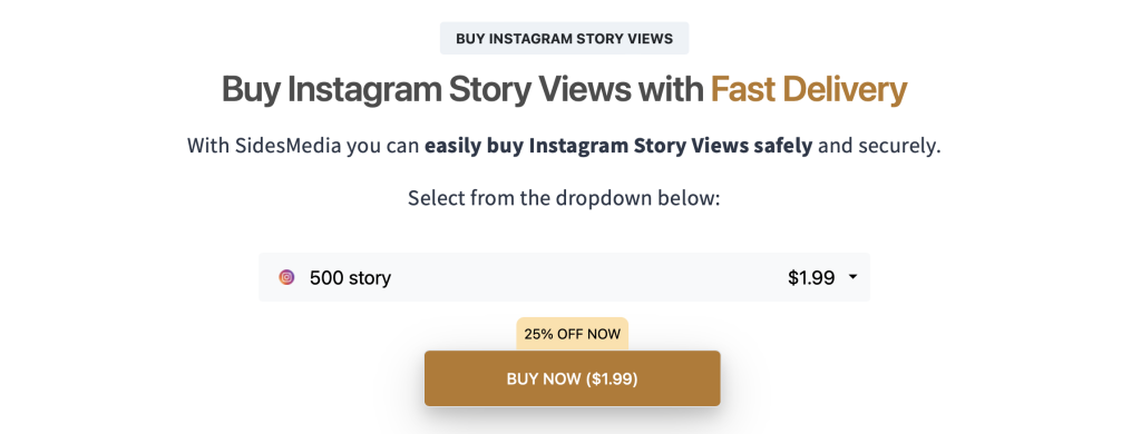 Sidesmedia buy instagram story views