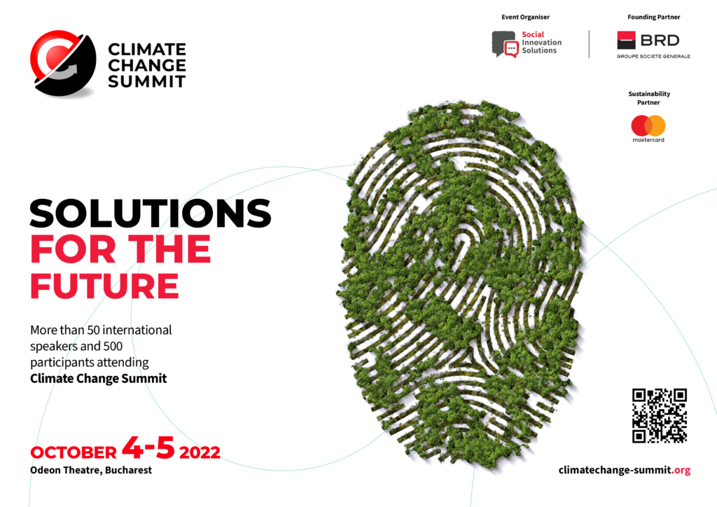 România va găzdui în perioada 4-5 octombrie Summit-ul privind schimbările climatice, un eveniment regional de referință dedicat soluțiilor climatice