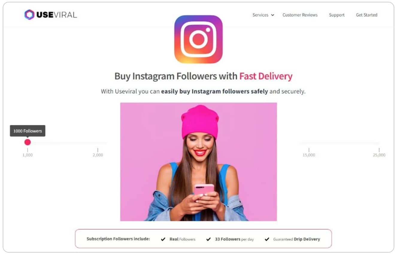 Buy Female Instagram Followers from UseViral.com