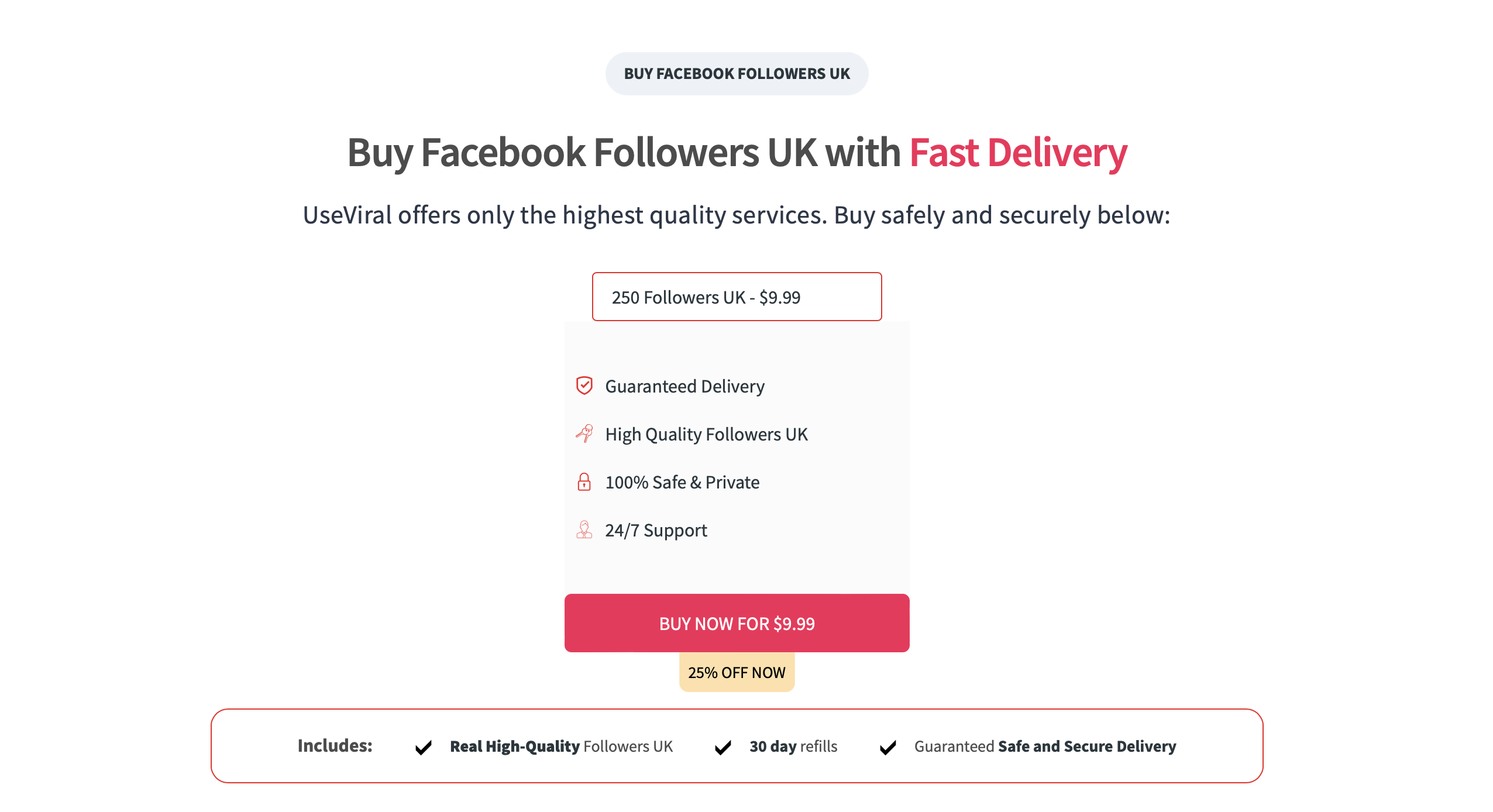Buy Facebook Followers UK - UseViral
